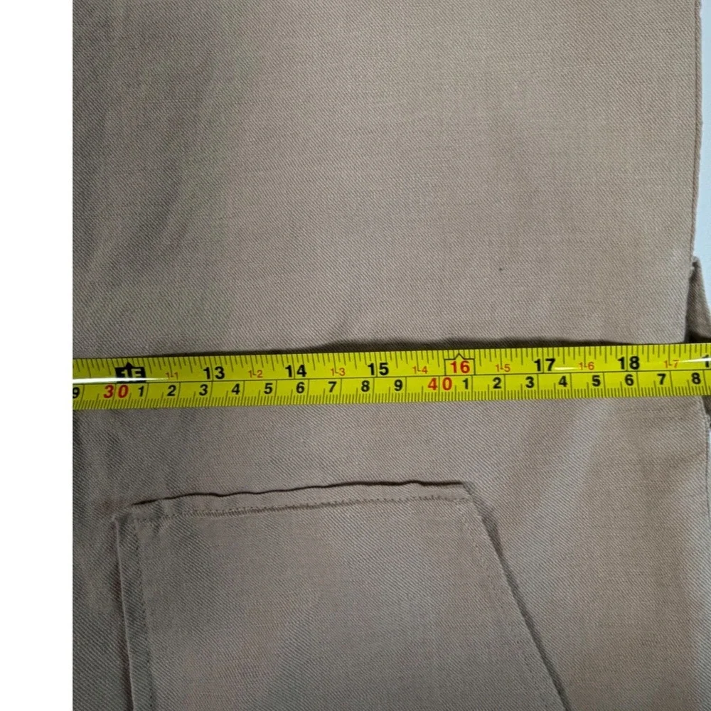 COS Utility Jumpsuit Women's US 6 8 Beige Cotton Linen Blend Minimalist